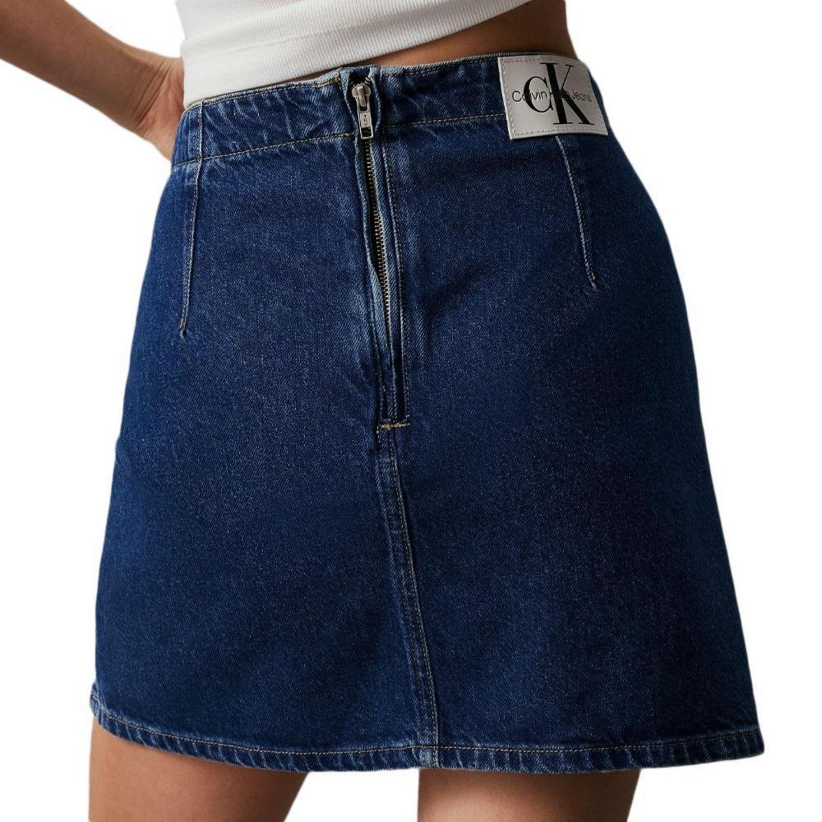 CALVIN KLEIN JEANS Jupe en Jean  Femme Calvin Klein Jeans A Line Darted