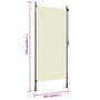 Voir la diapositive 6 : VIDAXL Store roulant d'exterieur 100 x 270 cm Creme