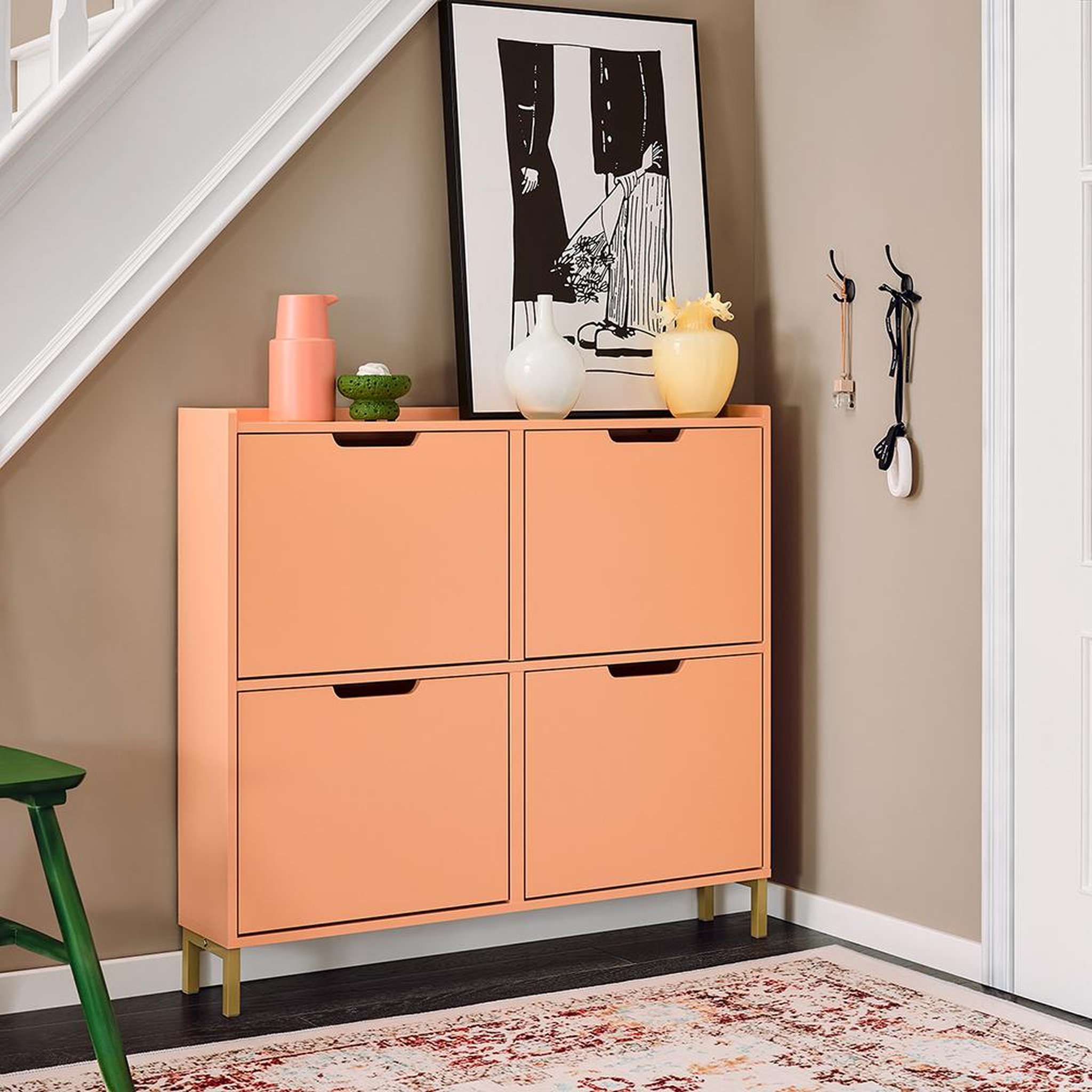 Voir la diapositive 4 : SOBUY SoBuy - Meuble À Chaussures 4 portes - Minimaliste - FSR100