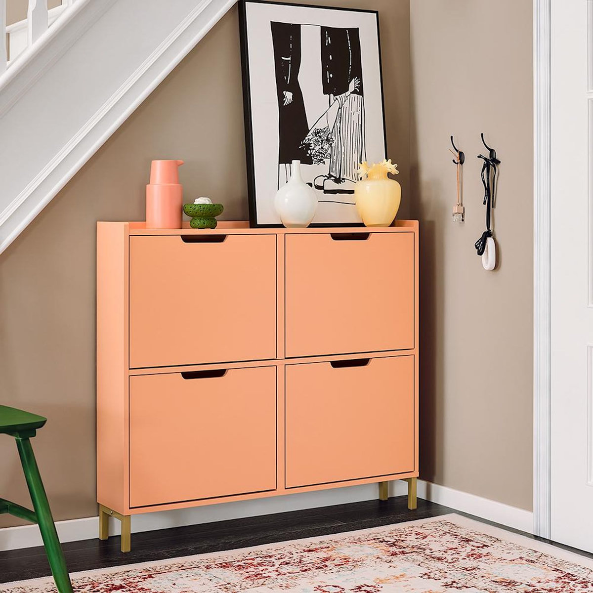 SOBUY SoBuy - Meuble À Chaussures 4 portes - Minimaliste - FSR100