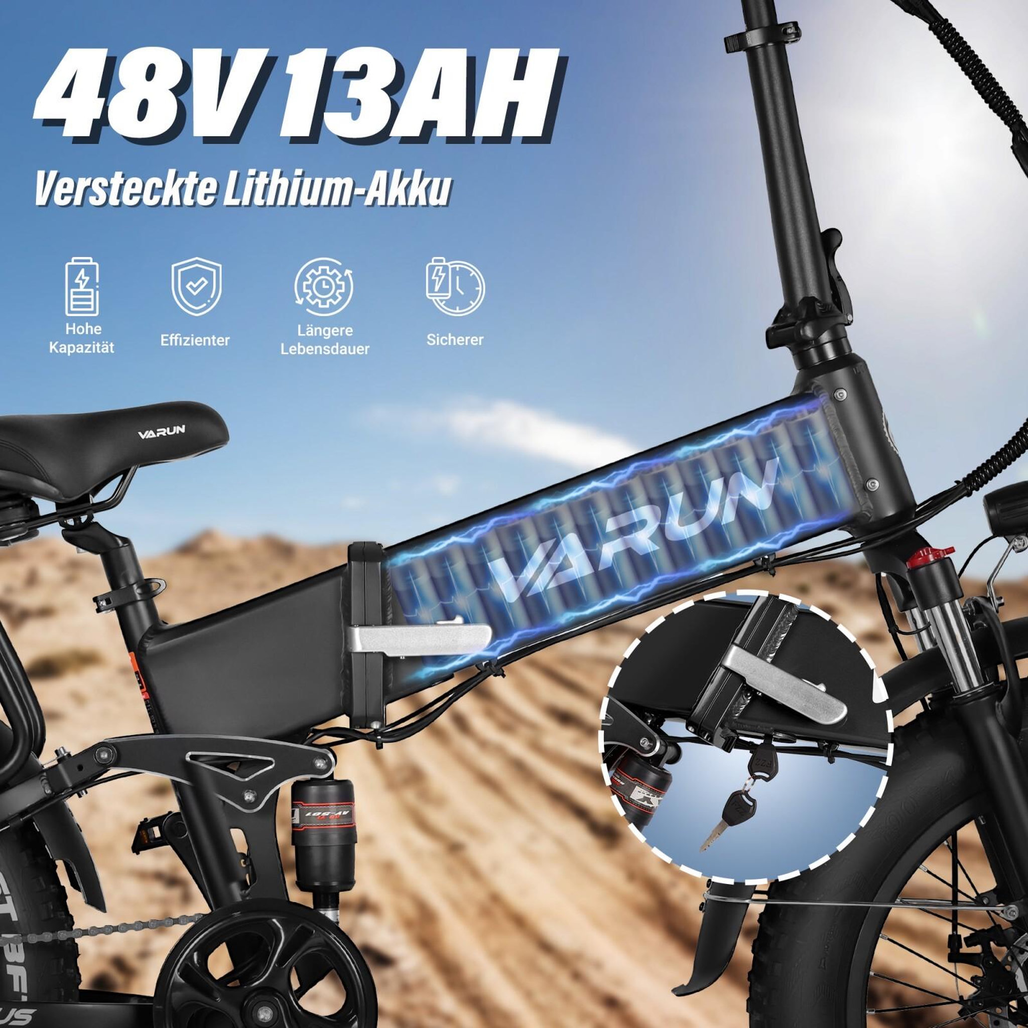Voir la diapositive 3 : VARUN Vélo électrique pliant varun s20-2 20