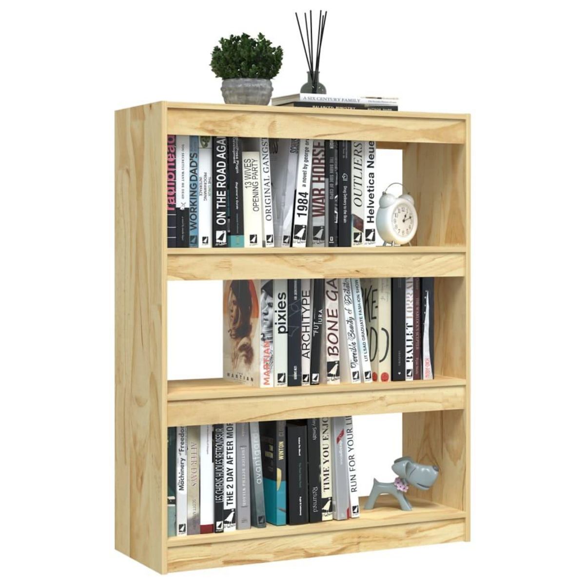 VIDAXL Bibliotheque/Separateur de piece 100x30x103 cm pin massif