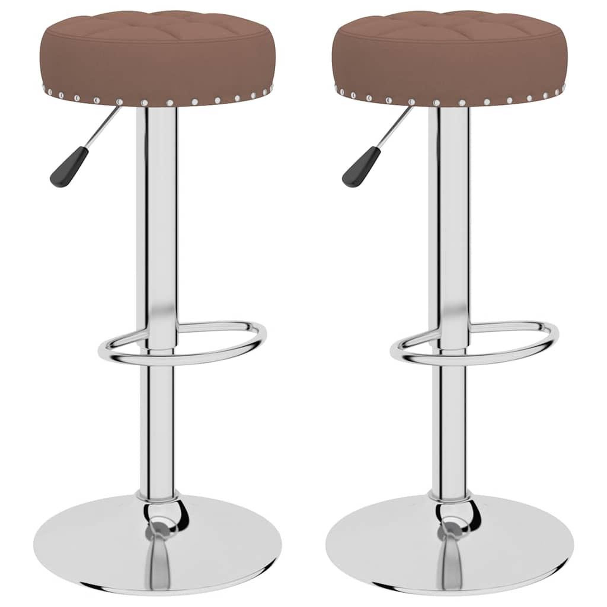 Voir la diapositive 2 : VIDAXL Tabourets de bar lot de 2 marron tissu