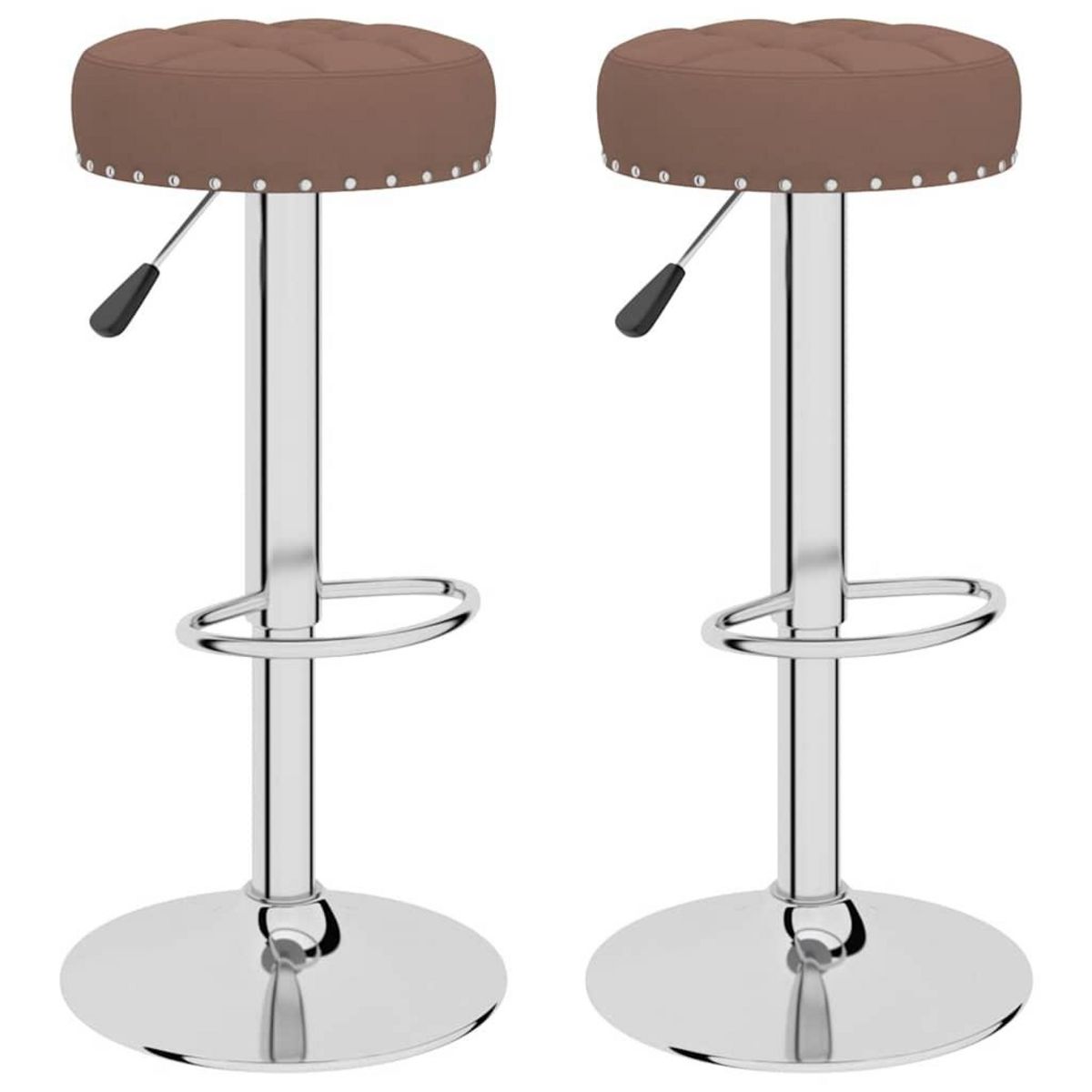 VIDAXL Tabourets de bar lot de 2 marron tissu