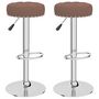 Voir la diapositive 2 : VIDAXL Tabourets de bar lot de 2 marron tissu