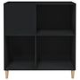 Voir la diapositive 5 : VIDAXL Armoire a disques noir 84,5x38x89 cm bois d'ingenierie