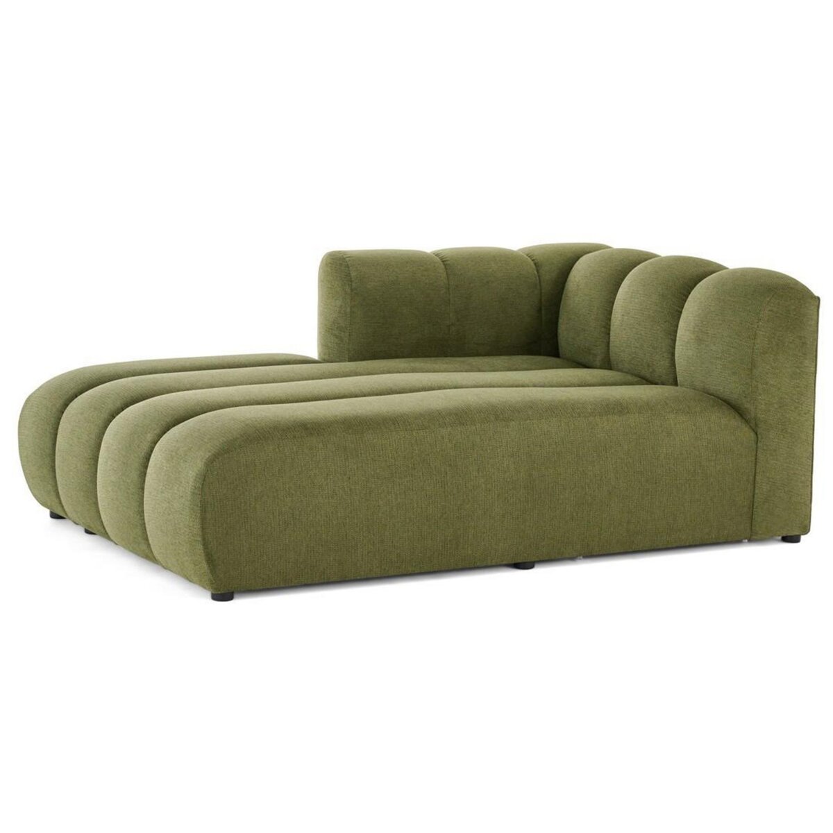 LISA DESIGN Debbie - module d'assise méridienne gauche en tissu texturé