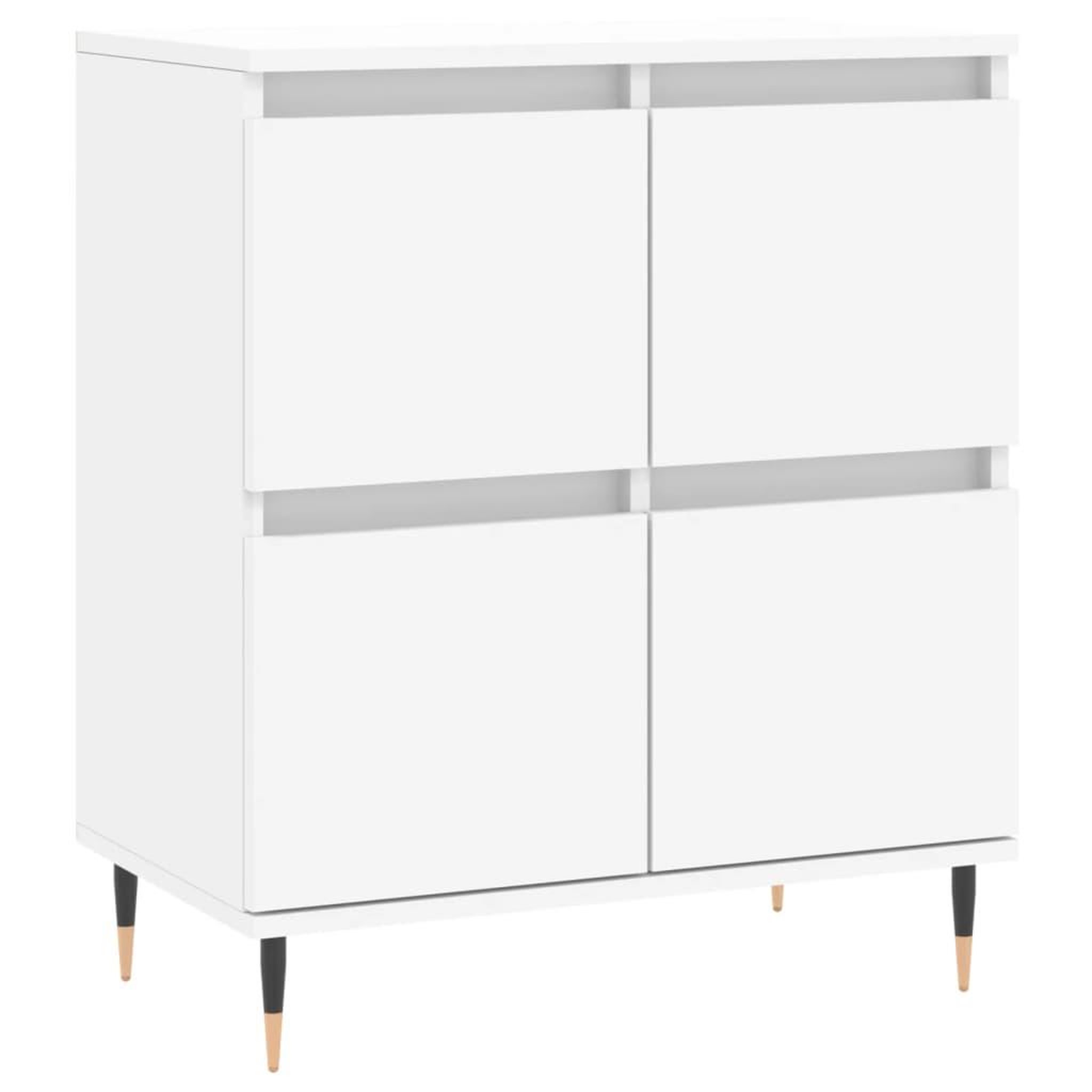 Voir la diapositive 5 : VIDAXL Buffets 2 pcs blanc bois d'ingenierie