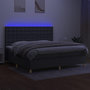 Voir la diapositive 4 : VIDAXL Sommier a lattes de lit et matelas et LED Gris fonce 200x200 cm