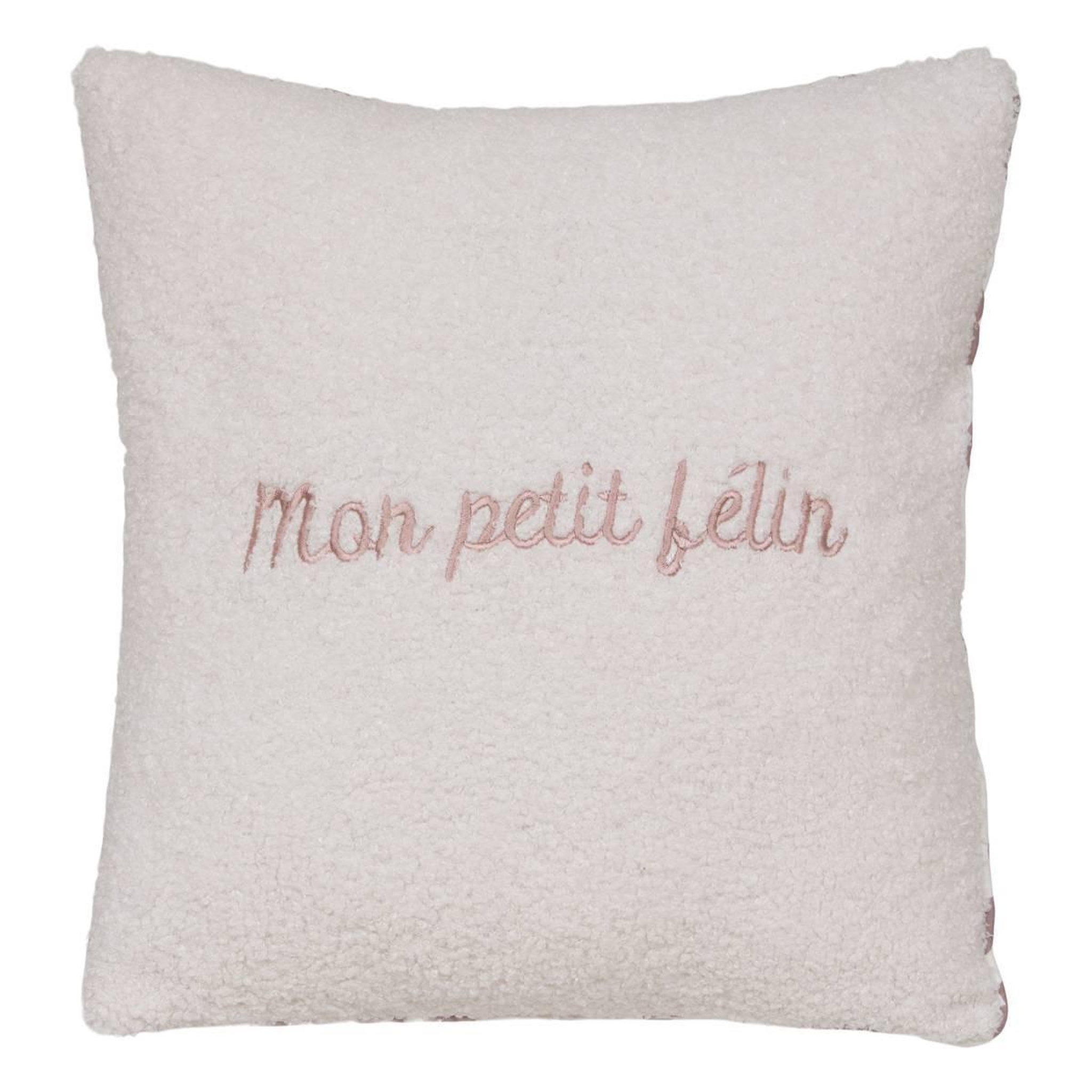 Atmosphera Kids Coussin déco enfant bouclette  jaiko  40x40cm rose