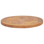 Voir la diapositive 2 : VIDAXL Dessus de table Bois de teck solide Rond 2,5 cm 40 cm
