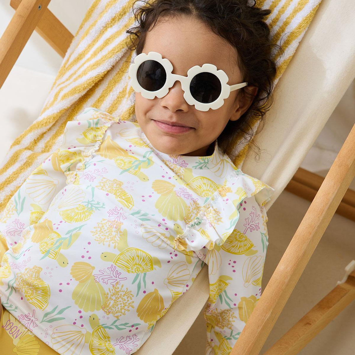 Petit Béguin Maillot de bain bébé 2 pièces t-shirt de protection UV et culotte Porticcio