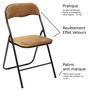 Voir la diapositive 3 : TOILINUX Lot de 6 Chaises pliantes effet velours