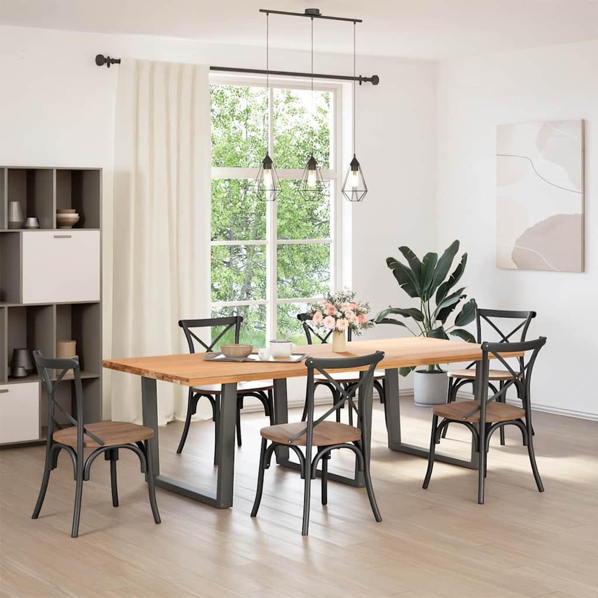 Voir la diapositive 2 : VIDAXL Pieds de table a manger forme de V 3 pcs 100x(72-73,3) cm acier