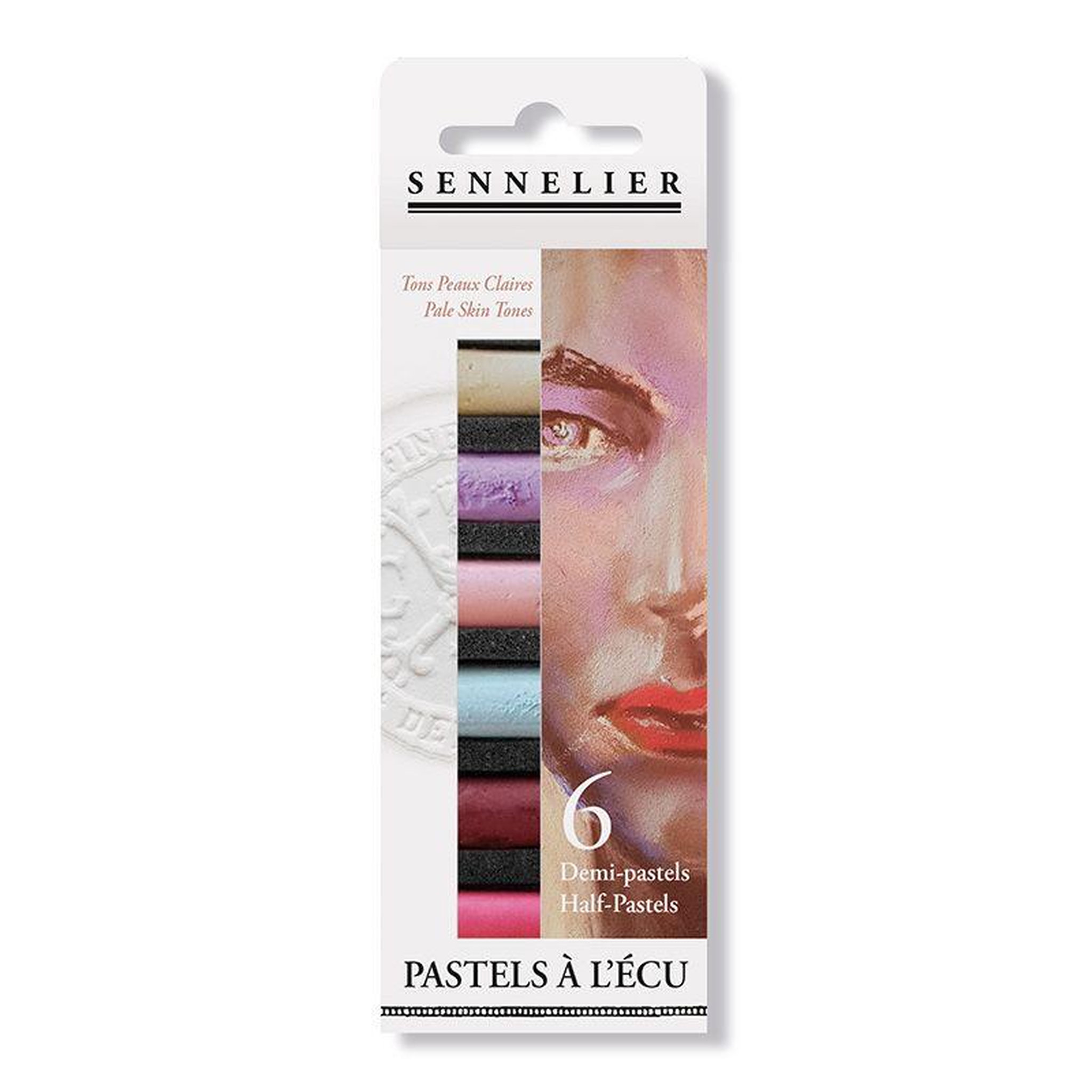 SENNELIER Etui pastels 'A l'écu' - 6 demi-pastels - Portrait teintes claires