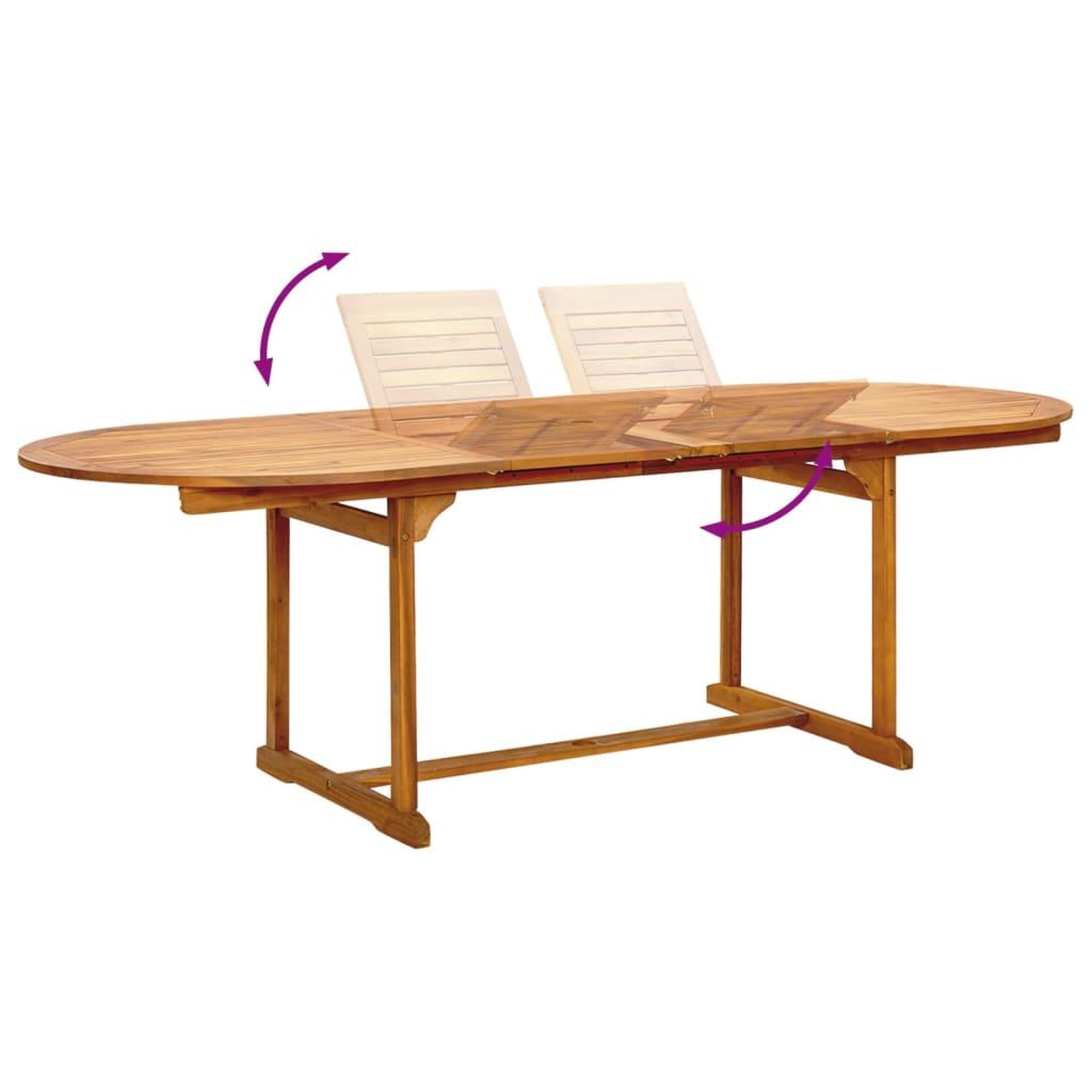 Voir la diapositive 5 : VIDAXL Ensemble a manger de jardin 9pcs bois d'acacia solide textilene