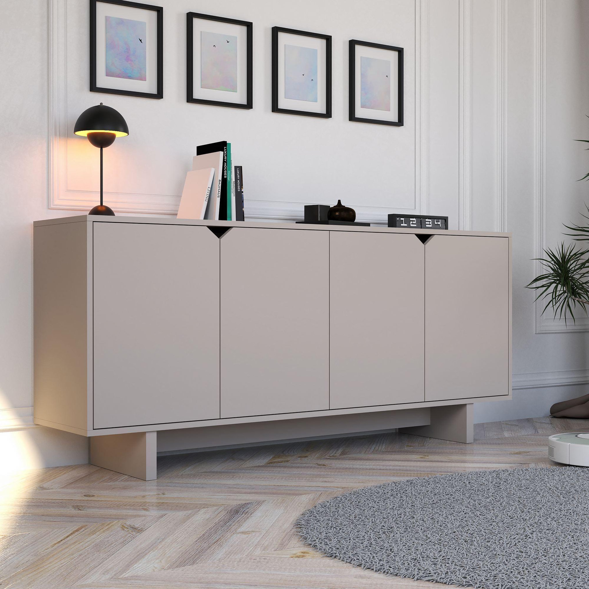 Voir la diapositive 2 : Habitat et Jardin Buffet en bois  oz  - 180 x 40 x 81 cm - beige