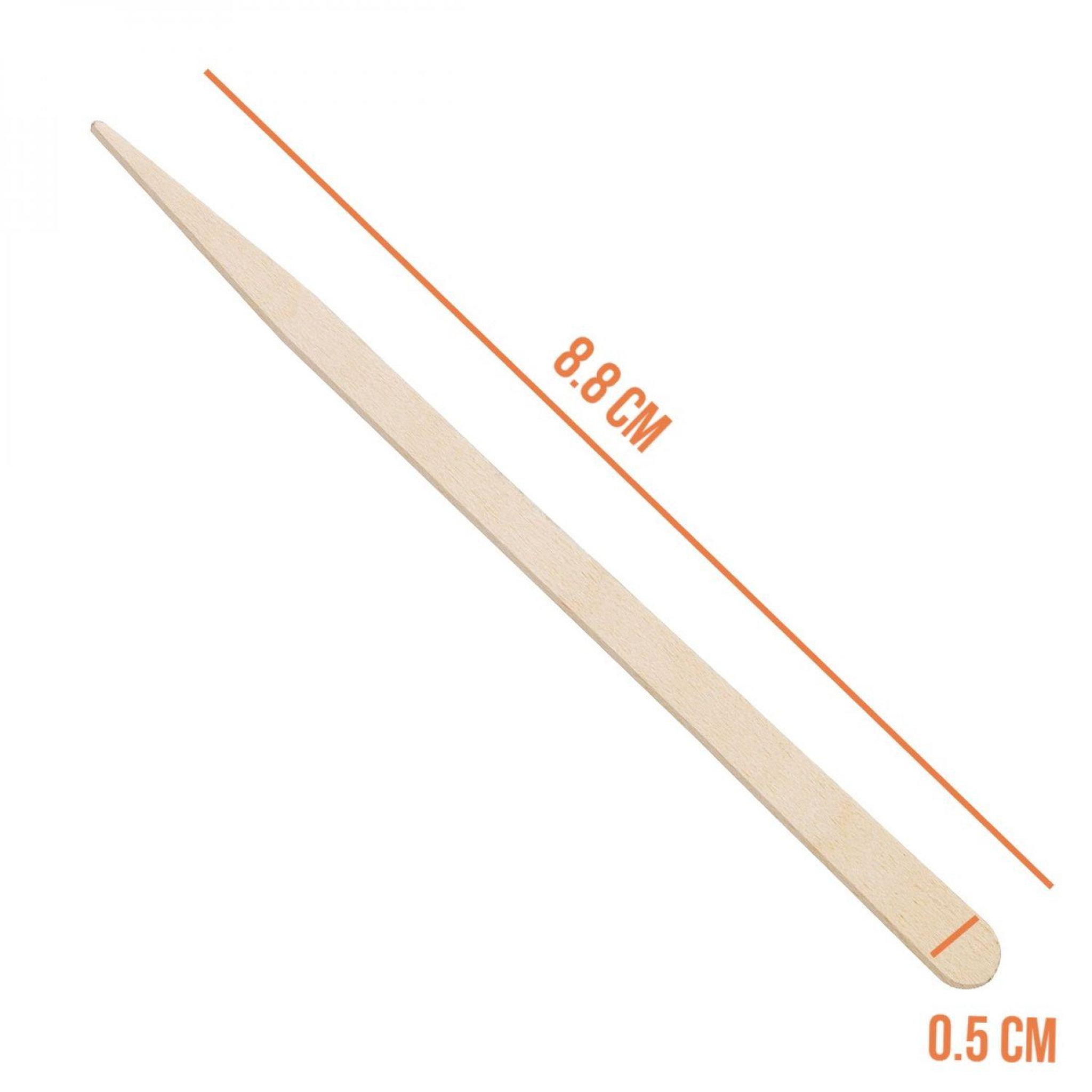 Voir la diapositive 2 : VIVEZEN Lot de 100 spatules d'épilation sourcils en bois