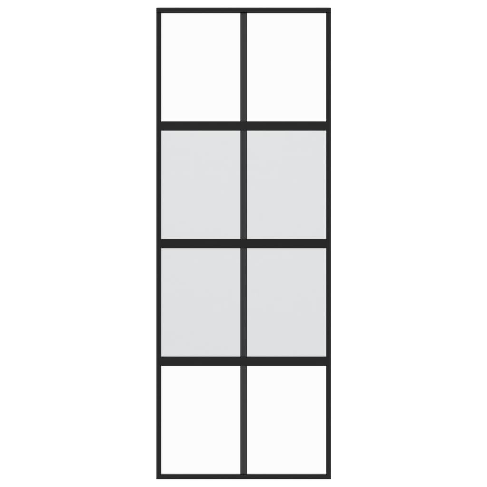 Voir la diapositive 4 : VIDAXL Porte coulissante noir 76x205 cm verre trempe aluminium
