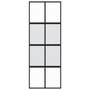Voir la diapositive 4 : VIDAXL Porte coulissante noir 76x205 cm verre trempe aluminium