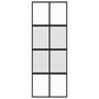 Voir la diapositive 4 : VIDAXL Porte coulissante noir 76x205 cm verre trempe aluminium