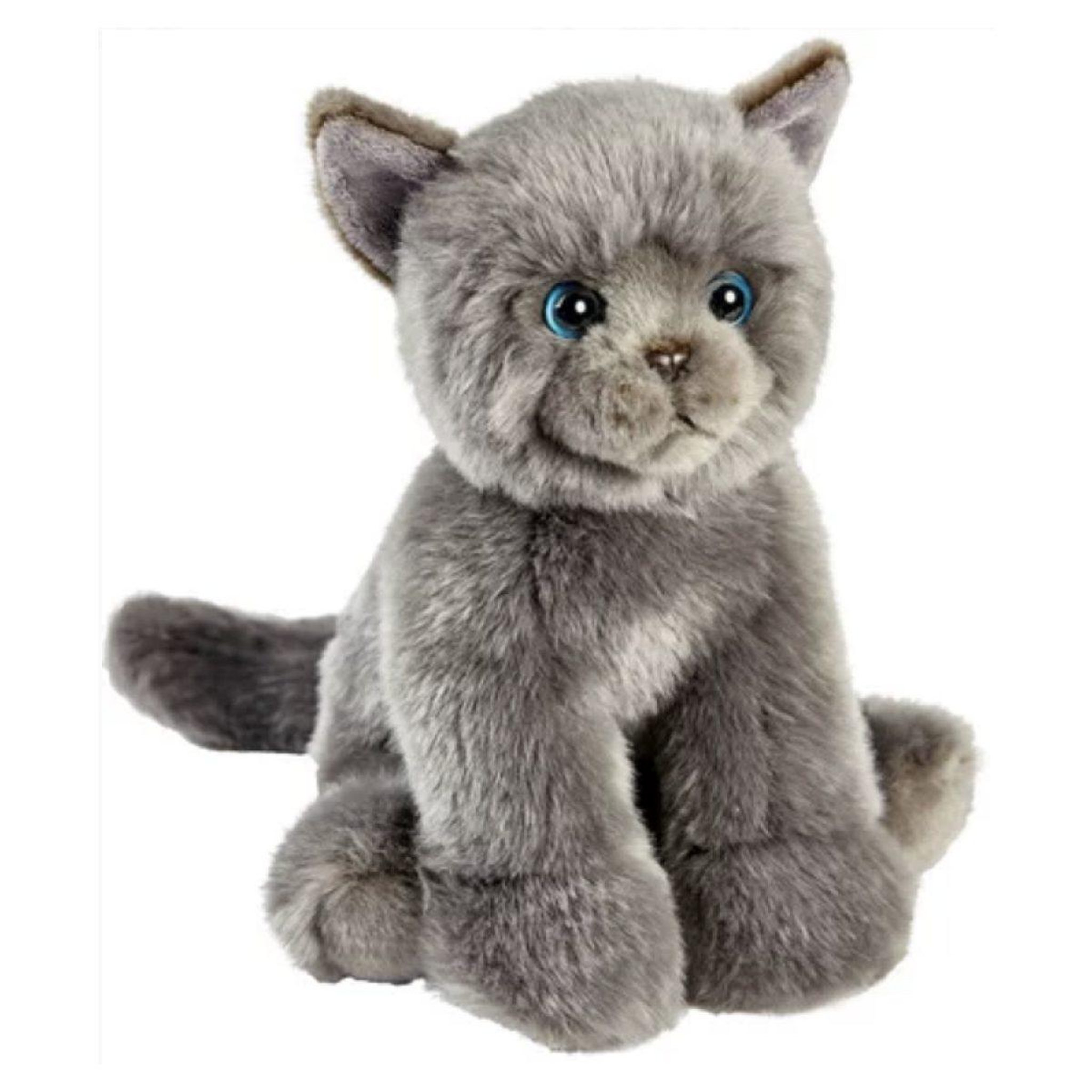 Anima Peluche chat chartreux assis 30cm