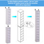 Voir la diapositive 4 : HOMCOM Lot de 2 étagères colonnes armoire de rangement CD-DVD 6 + 6 compartiments dim. 21L x 19l x 88H cm capacité max. 204 CD blanc