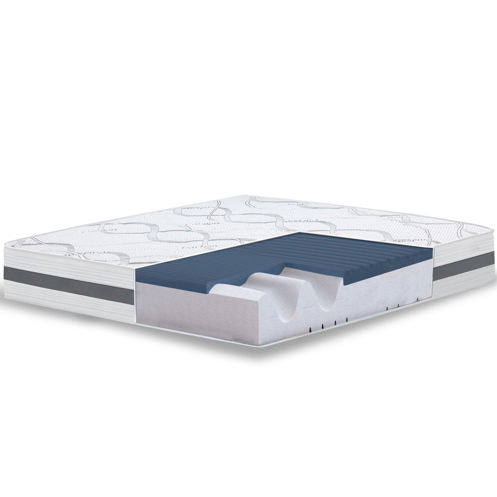Voir la diapositive 2 : THE WHITE STONE Matelas à mémoire de Forme 70 x 140 | Hauteur 22 cm | Propriétés orthopédiques Auto-modelantes | Produit en Italie