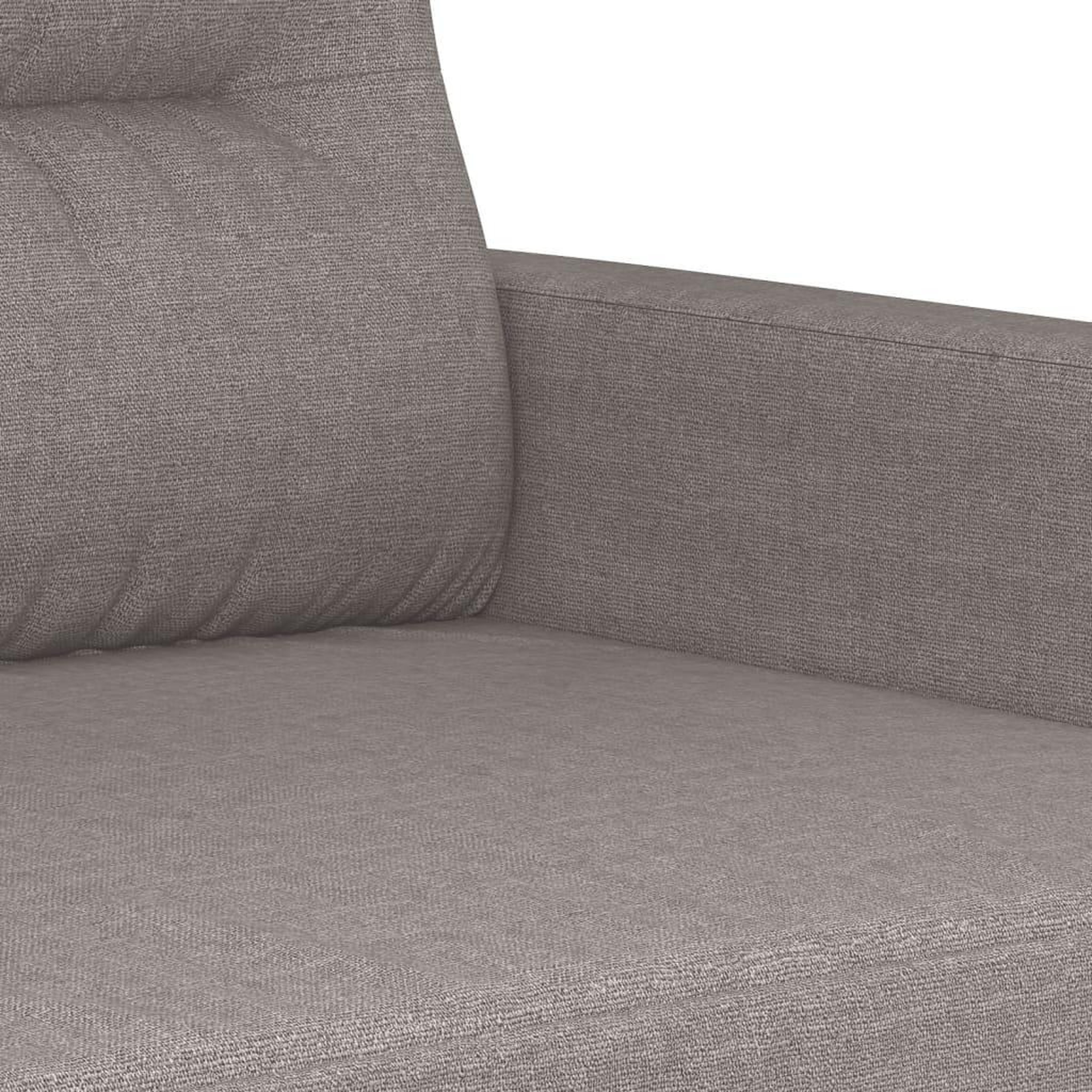 Voir la diapositive 5 : VIDAXL Ensemble de canapes 2 pcs avec coussins taupe tissu