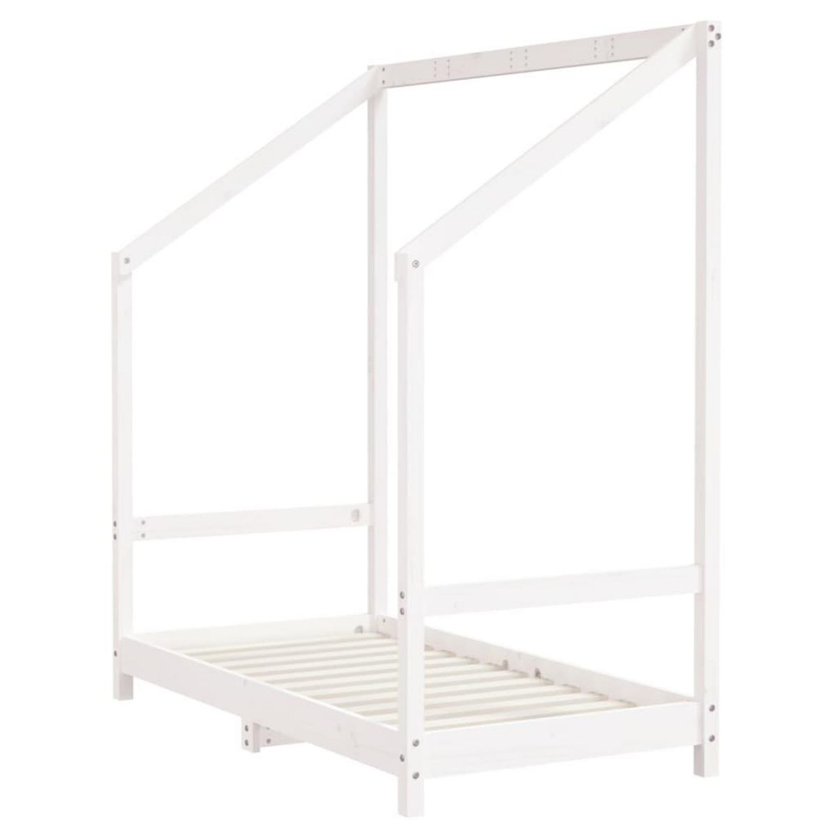 VIDAXL Cadre de lit pour enfant blanc 2x(70x140) cm bois de pin massif