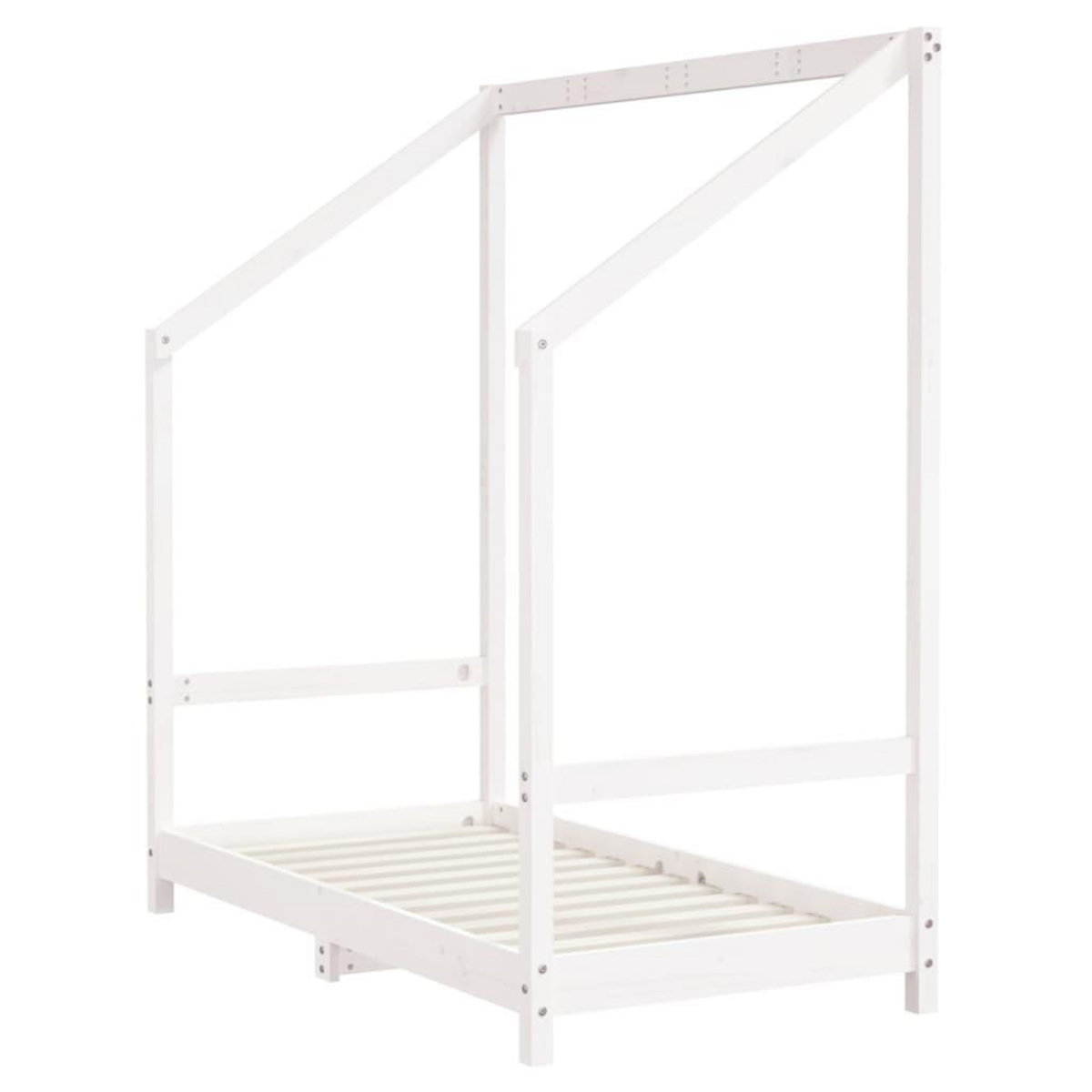 VIDAXL Cadre de lit pour enfant blanc 2x(70x140) cm bois de pin massif