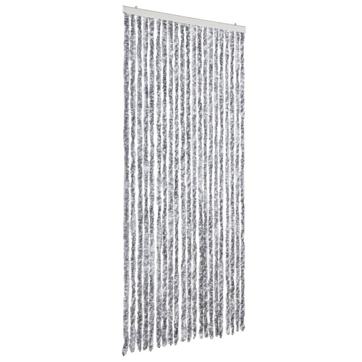 VIDAXL Moustiquaire Blanc et gris 90x220 cm Chenille