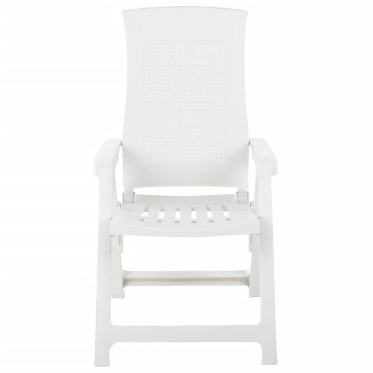 VIDAXL Chaises inclinables de jardin lot de 2 Plastique Blanc