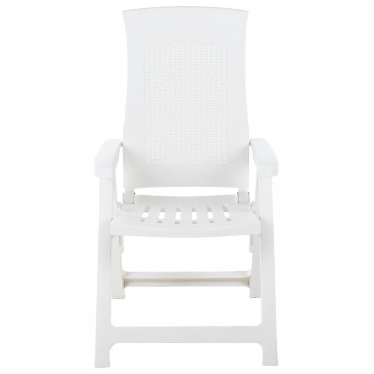 VIDAXL Chaises inclinables de jardin lot de 2 Plastique Blanc