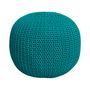 Voir la diapositive 1 : Rendez vous déco Pouf tricot rond en coton jaune moutarde D40 cm - Elisa