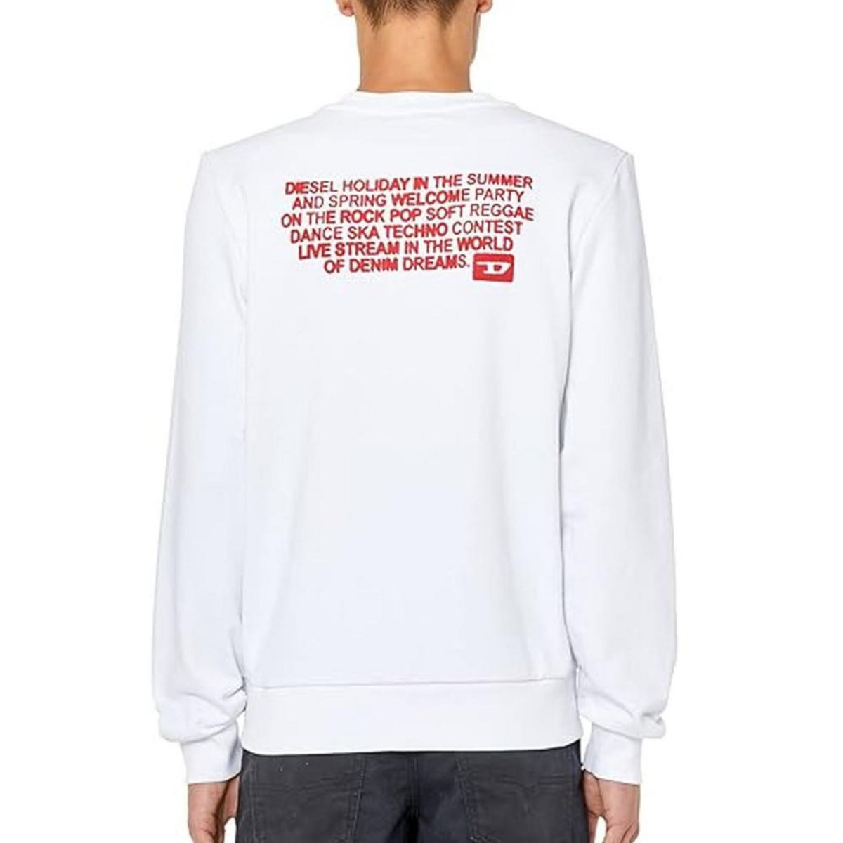 DIESEL Sweat Blanc Homme Diesel Ginn 100