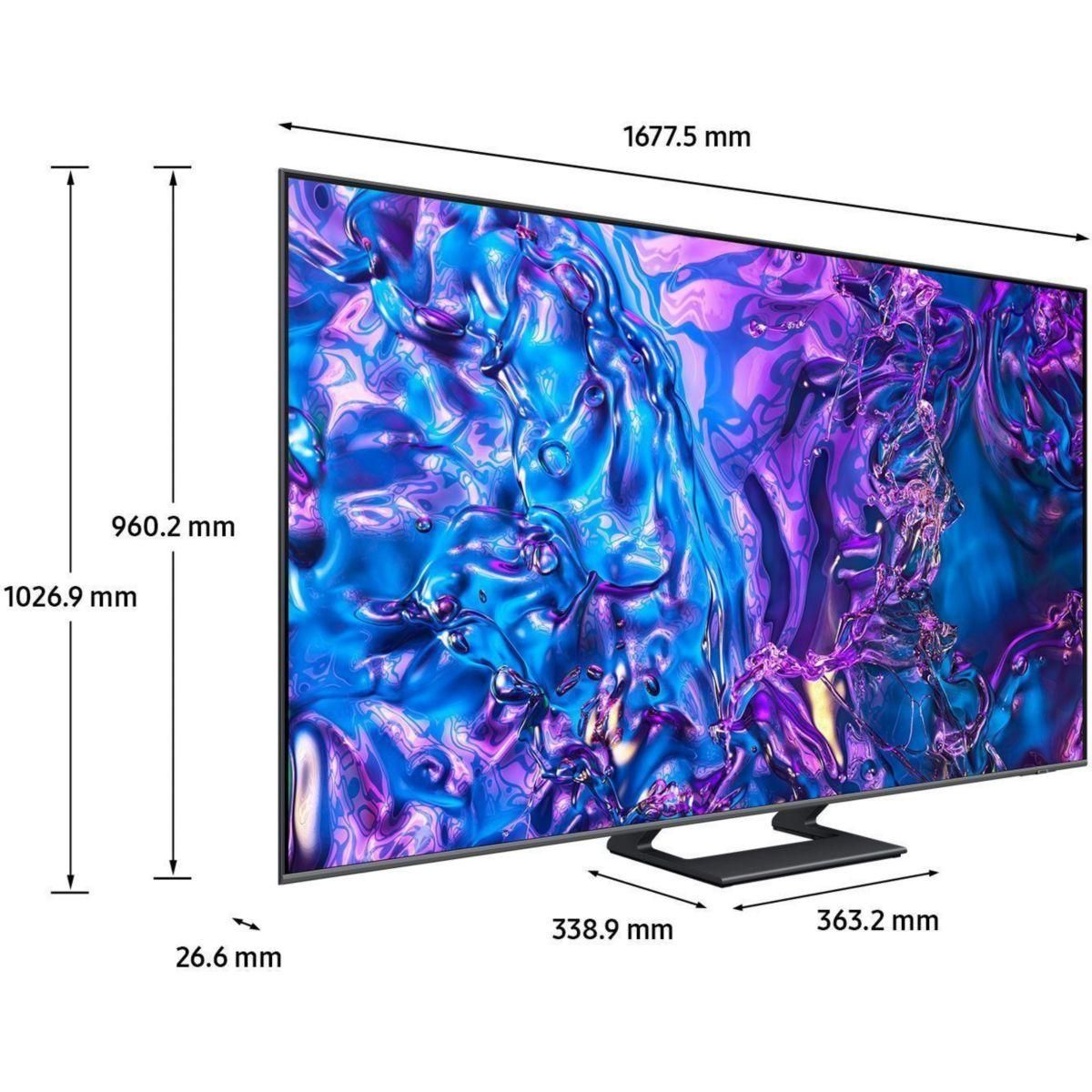 Samsung TV QLED TQ75Q72D 4K UHD AI Smart TV 2024