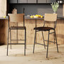 Voir la diapositive 2 : Rendez vous déco Lot de 2 chaises pour îlot central 66 cm en bois clair et noir-Clem