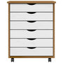 Voir la diapositive 3 : VIDAXL Armoire roulante avec tiroirs MOSS bois de pin marron miel