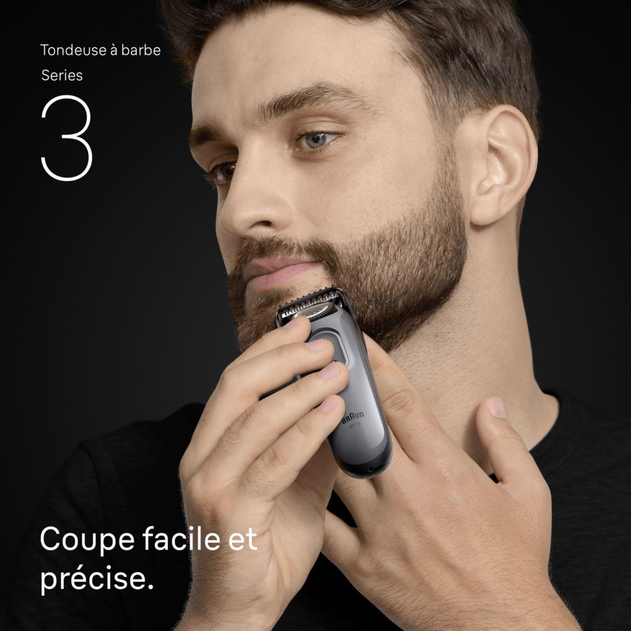 Voir la diapositive 2 : BRAUN Tondeuse barbe bt3560, molette réglable, 40 hauteurs de coupe, précision 0,5 mm, autonomie 50 mn