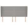 Voir la diapositive 3 : VIDAXL Tete de lit avec oreilles Gris clair 203x23x118/128 cm Tissu