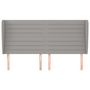Voir la diapositive 3 : VIDAXL Tete de lit avec oreilles Gris clair 203x23x118/128 cm Tissu