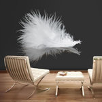 Paris Prix Papier Peint  White Feather. Coloris disponibles : Multicolore