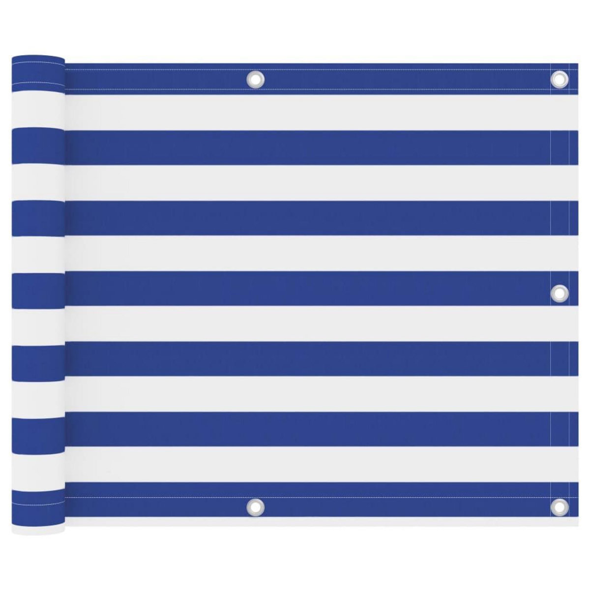 VIDAXL Ecran de balcon Blanc et bleu 75x600 cm Tissu Oxford