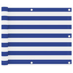 VIDAXL Ecran de balcon Blanc et bleu 75x600 cm Tissu Oxford