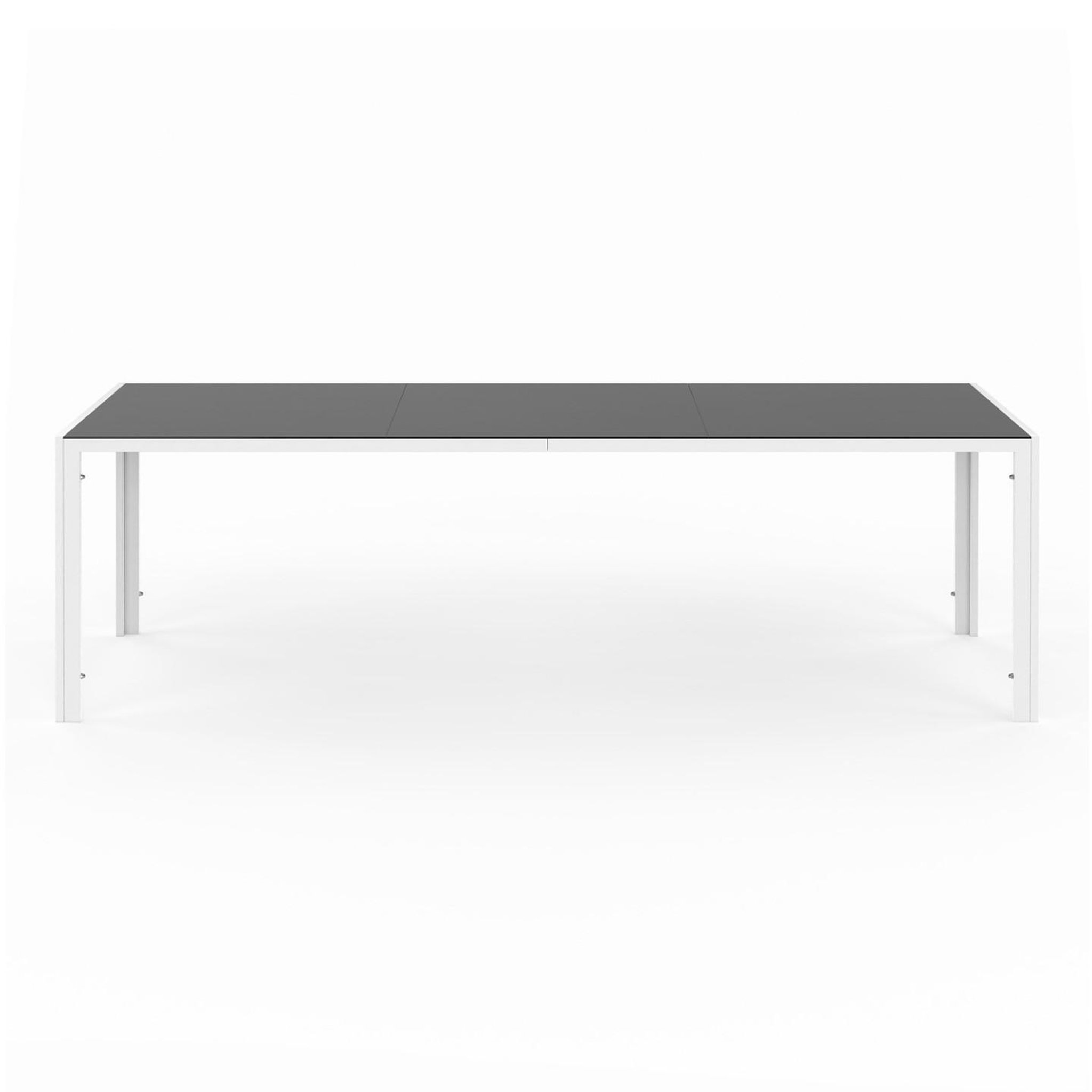 Voir la diapositive 3 : ID MARKET Salon de jardin madrid table 240 cm et 10 chaises empilables blanc et gris