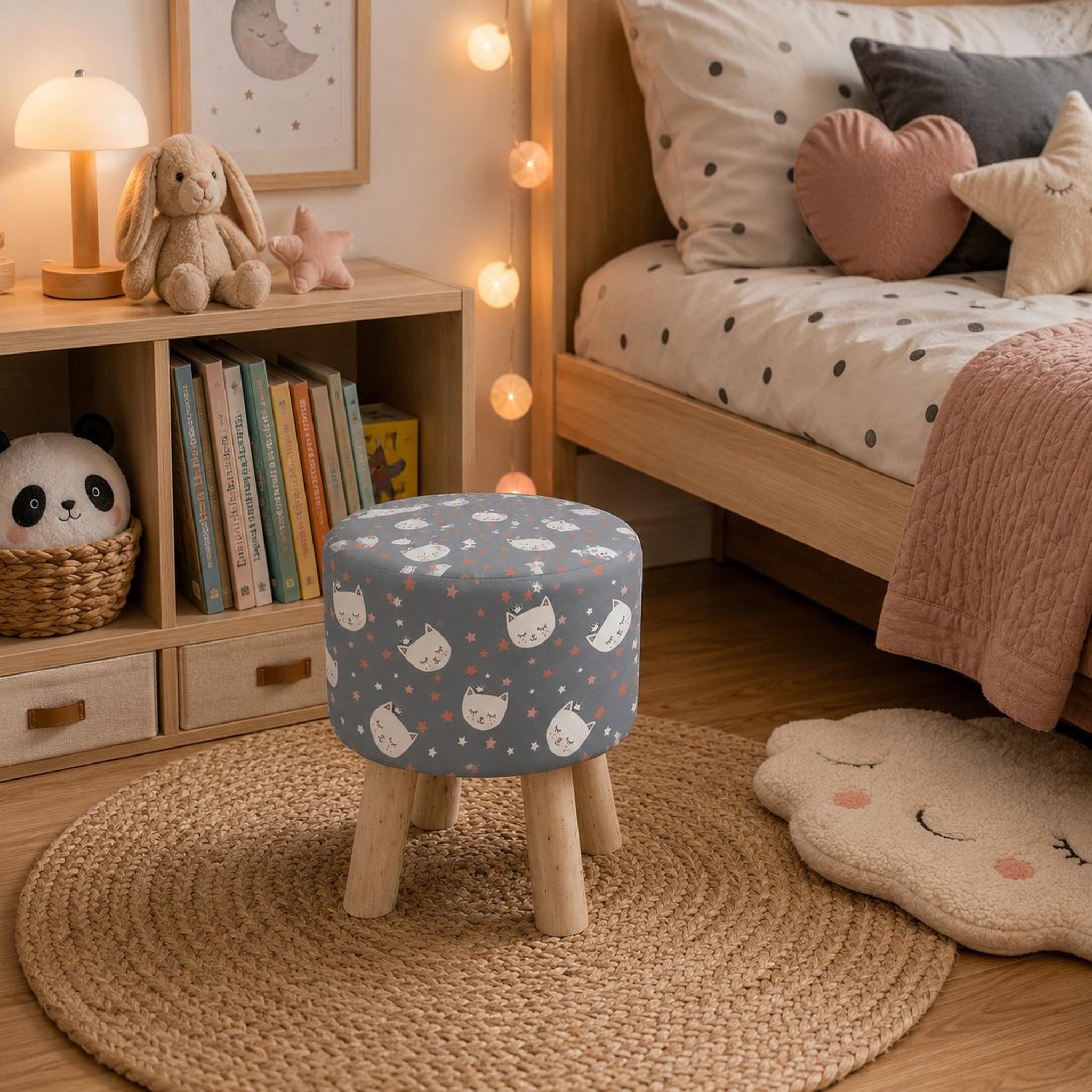 Voir la diapositive 2 : Eden Tabouret miaou tête de chat design et moderne