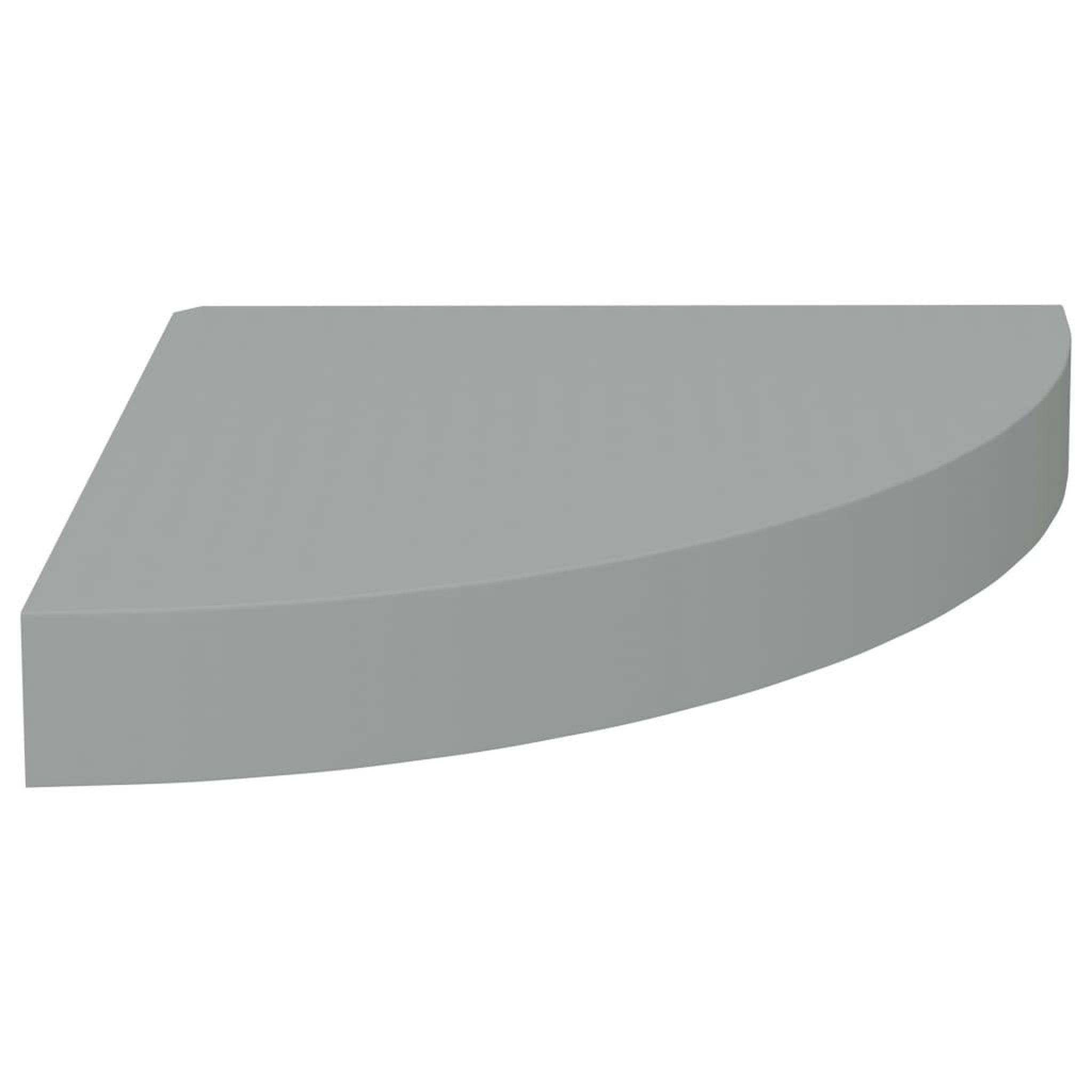 Voir la diapositive 3 : VIDAXL Etageres d'angle flottantes 2 pcs gris 25x25x3,8 cm MDF
