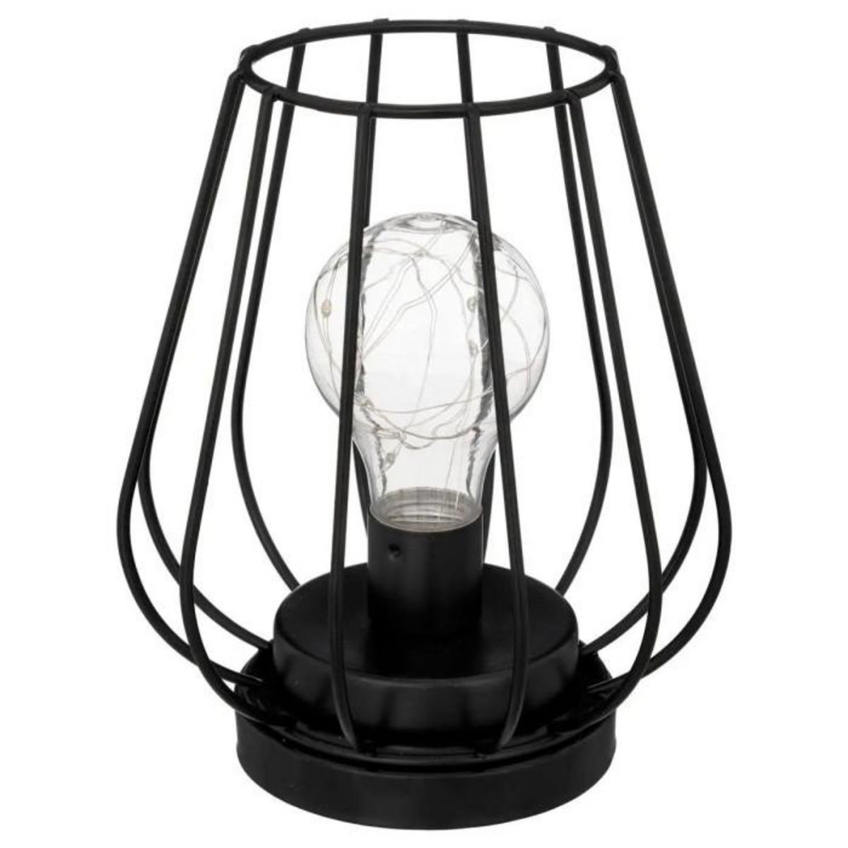 ATMOSPHERA Lampe à Poser en Métal MicroLed  Luz  17cm Noir