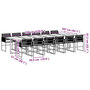 Voir la diapositive 6 : VIDAXL Ensemble a manger de jardin 13 pcs coussins noir resine tressee